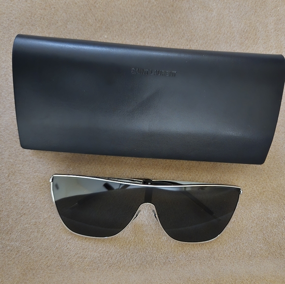 YSL / Saint Laurent - SL 1 Mask Argent Sunglasses - Picture 6 of 6